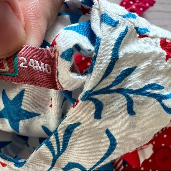 Jelly the Pug Fourth of July Patriotic Ruffle Dress in Red White Blue 24 Months - Picture 8 of 13